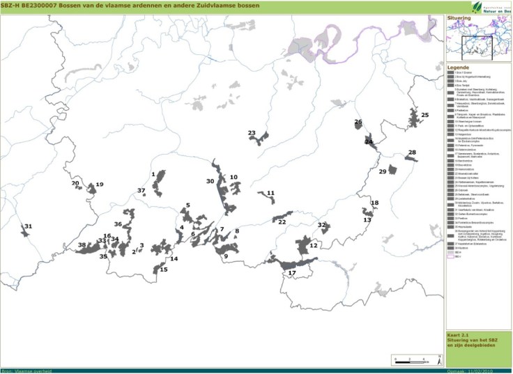 SBZ Bossen van de Vlaamse Ardennen en andere Zuidvlaamse bossen