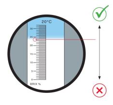 Refractometer aflezen